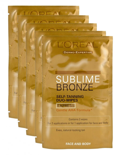 5x Loreal Sublime Bronze Double Wipes