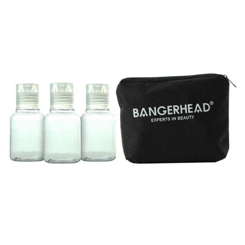 Bangerhead Makeup Bag + 3x Travel Bottle