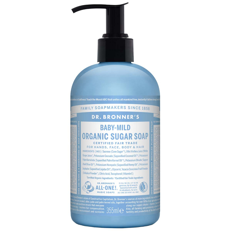 Dr. Bronners Organic Sugar Soap Naked Unscented (355ml)