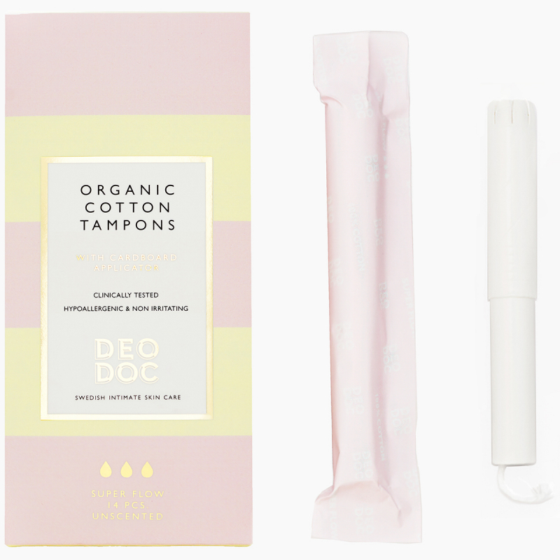 DeoDoc Ekologiska Bomullstamponger med Applikator - Super Flow