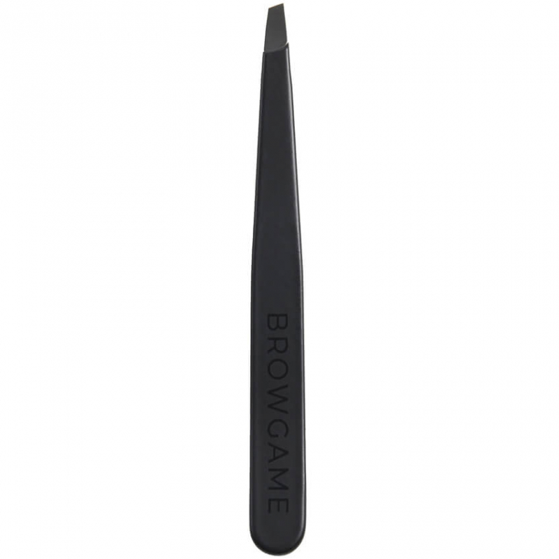 Browgame Cosmetic Signature Tweezer Slanted – Soft Touch – Blackout