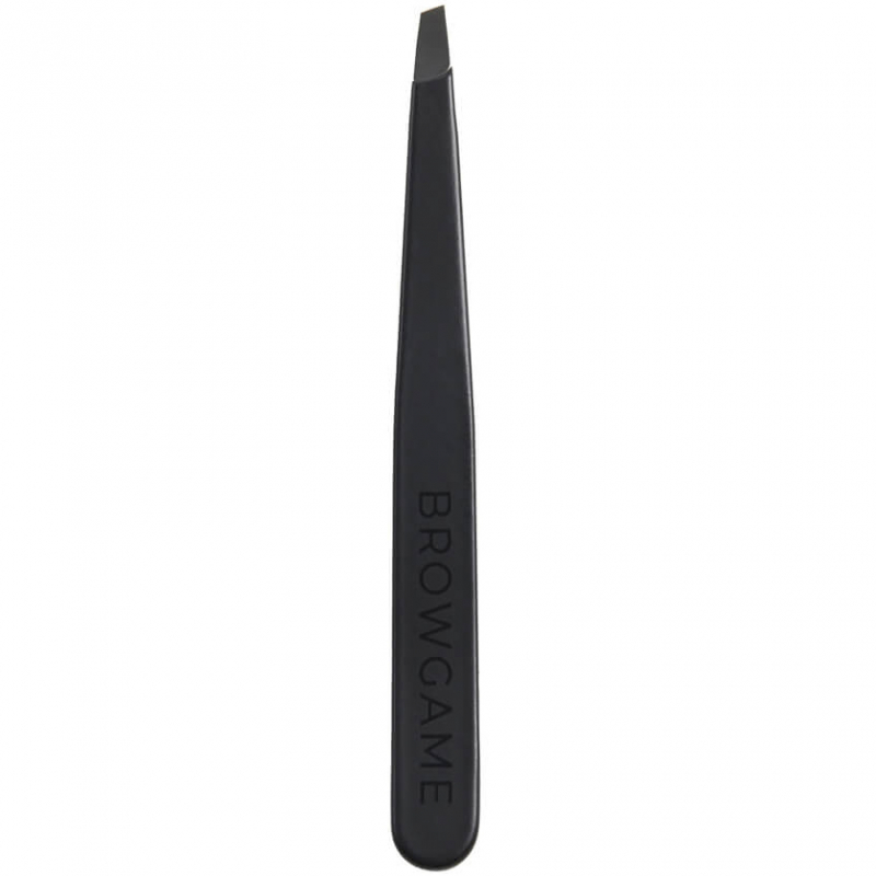 Browgame Cosmetic Signature Tweezer Slanted - Soft Touch - Blackout