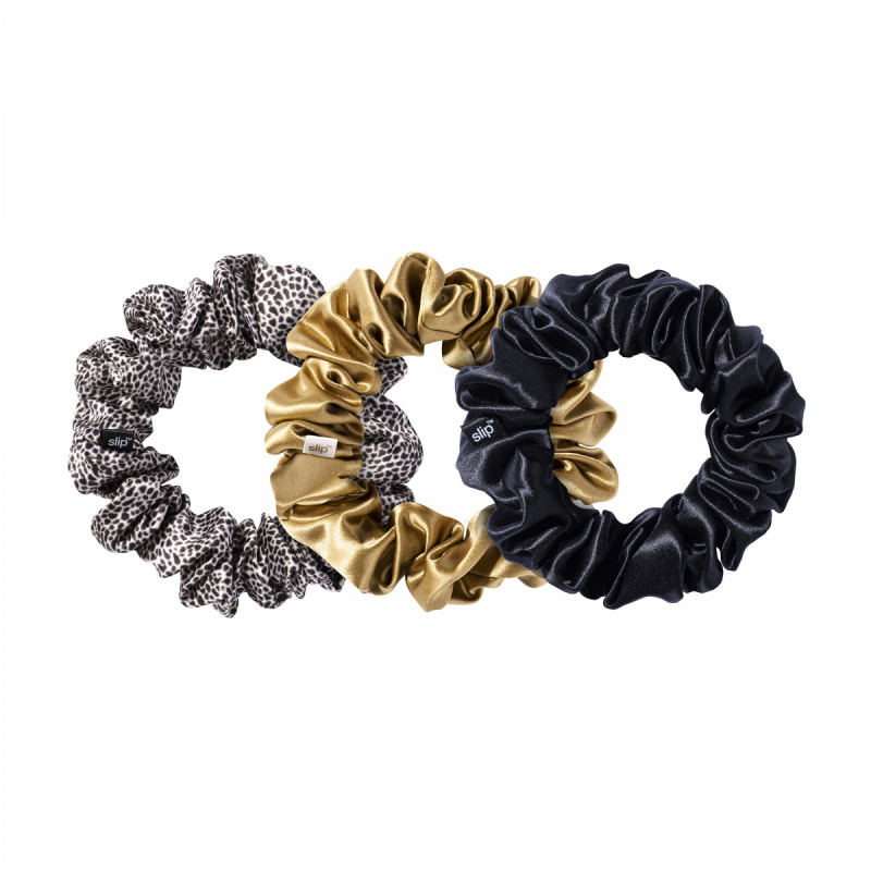 SLIP Pure Silk Scrunchies Leopard