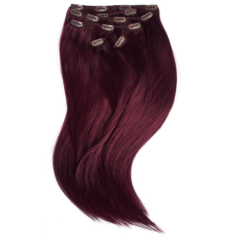 Rapunzel Clip-on set 7 pieces 6.12 Dark Mahogany Brown 50 cm