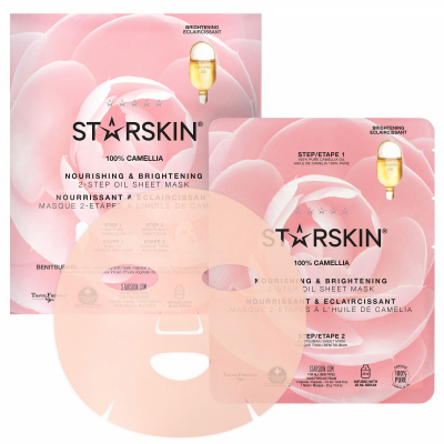 Starskin 100% Camellia Nourishing & Brightening 2 Step Oil Sheet Mask