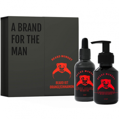 Beard Monkey Giftset Oil and Shampoo Orange and Cinnamon