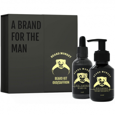 Beard Monkey Giftset Oil and Shampoo Oud and Saffron