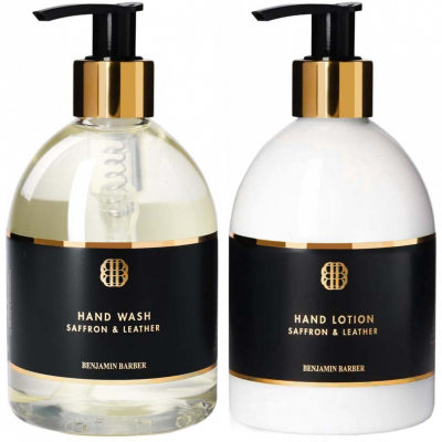 Benjamin Barber Gift Set Saffron & Leather Hand Duo