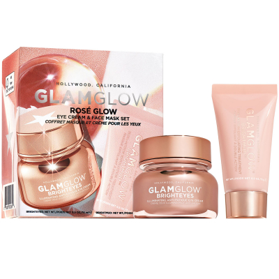 GlamGlow Rose Glow Eye Cream And Face Mask Set (15+15ml)