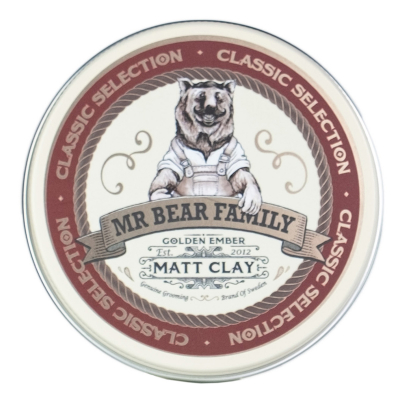 Mr Bear Family Golden Ember Pomade Matt Clay (100 g)