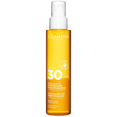 Clarins Glowing Sun Oil High Protection SpF 30 Body And Hair (150 ml)