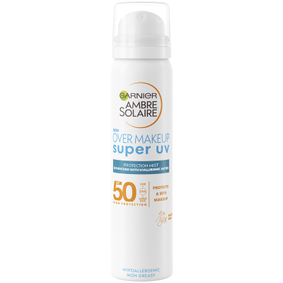 Garnier Ambre Solaire Super UV Over Makeup Protection Mist with Hyaluronic Acid SPF50+ (75 ml)