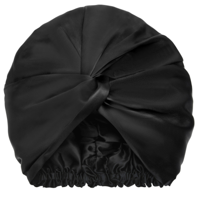 Lenoites Mulberry Silk Sleeping Cap Black