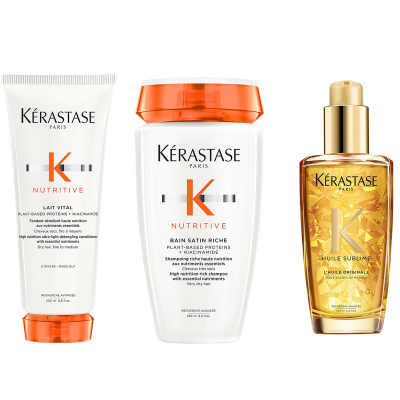 Kérastase Nutrituve Bain Riche​ & Lait Vital Elixir Ulitme Huile Set