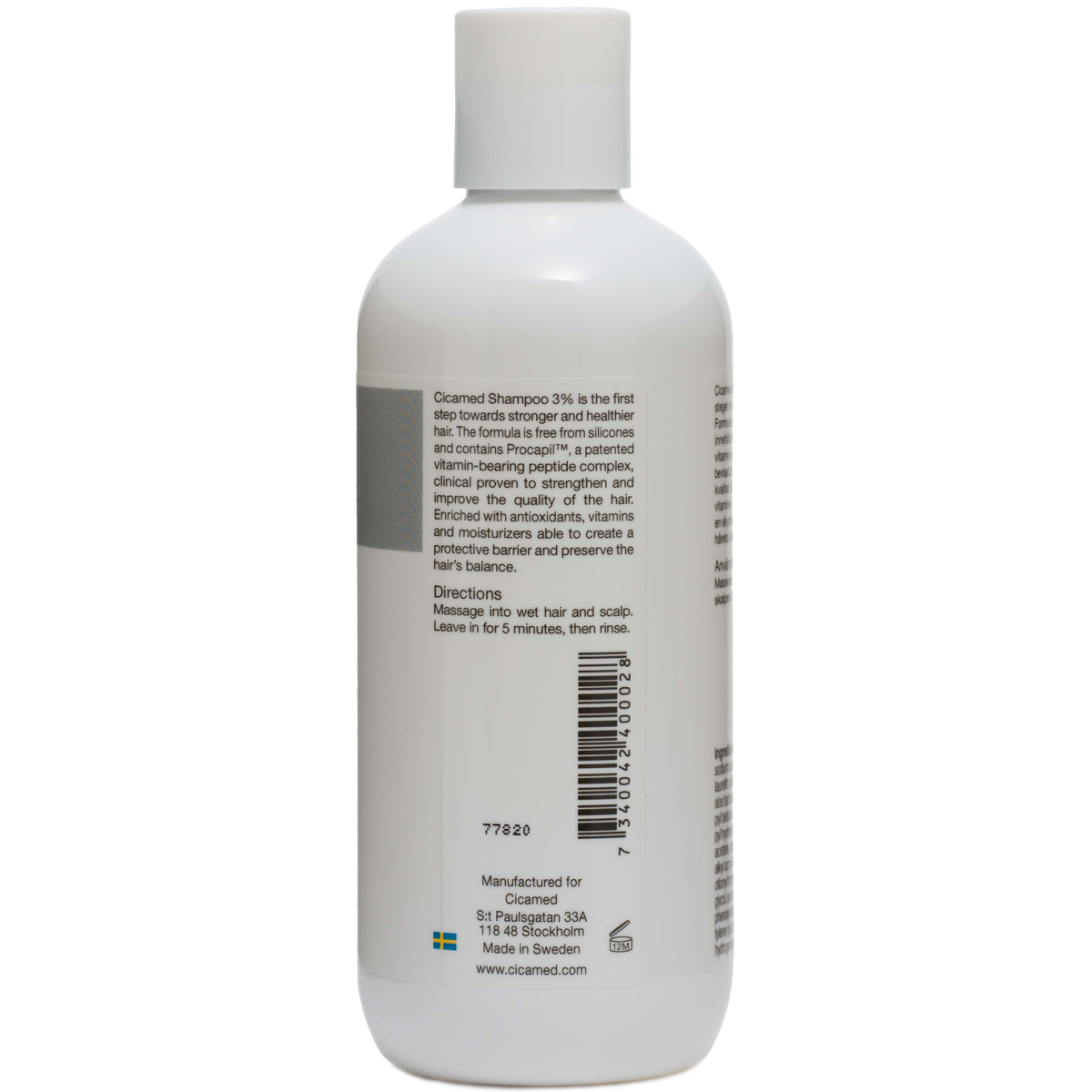 Cicamed Shampoo 3 Hair Loss Treatment