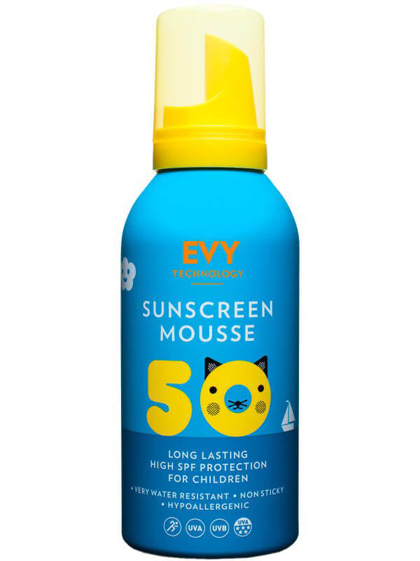 EVY Sunscreen Mousse Kids SPF 50 (150ml) i gruppen Kroppsvård / Sol & tan för kropp / Solskydd hos Bangerhead (B025893)