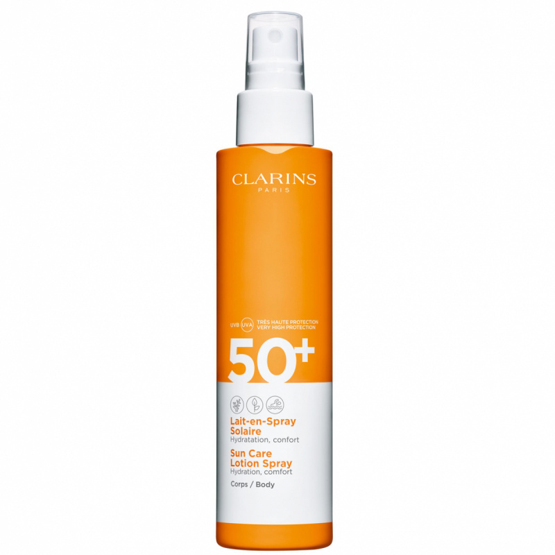 Clarins Sun Care Lotion Spray SPF 50+ Body (150ml) i gruppen Kroppsvård / Sol & tan för kropp / Solskydd hos Bangerhead (B049442)