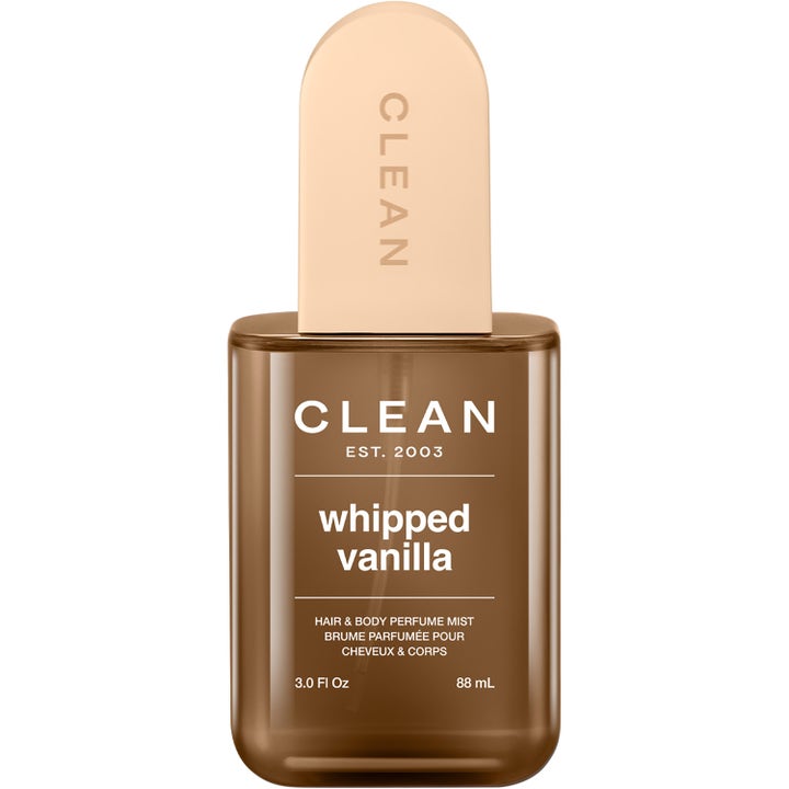 Clean Whipped Vanilla Hair & Body Perfume Mist 88 ml parfymspray i en brun transparent flaska med beige lock