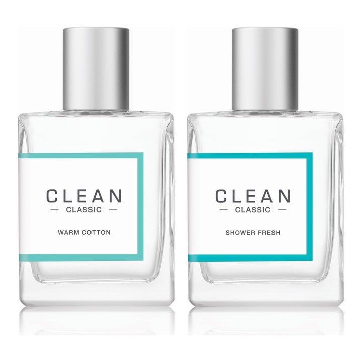 Clean Warm Cotton & Shower Fresh 2x 60 ml clean parfym paket i fyrkantiga glasflaskor med silverlock som ger fräschör