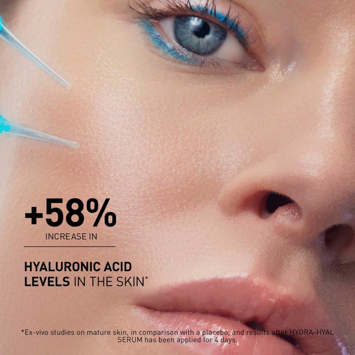Filorga Hyalu-Filler Serum 30 ml återfuktande serum visas med text om 58 procent ökad hyaluronsyra i huden.