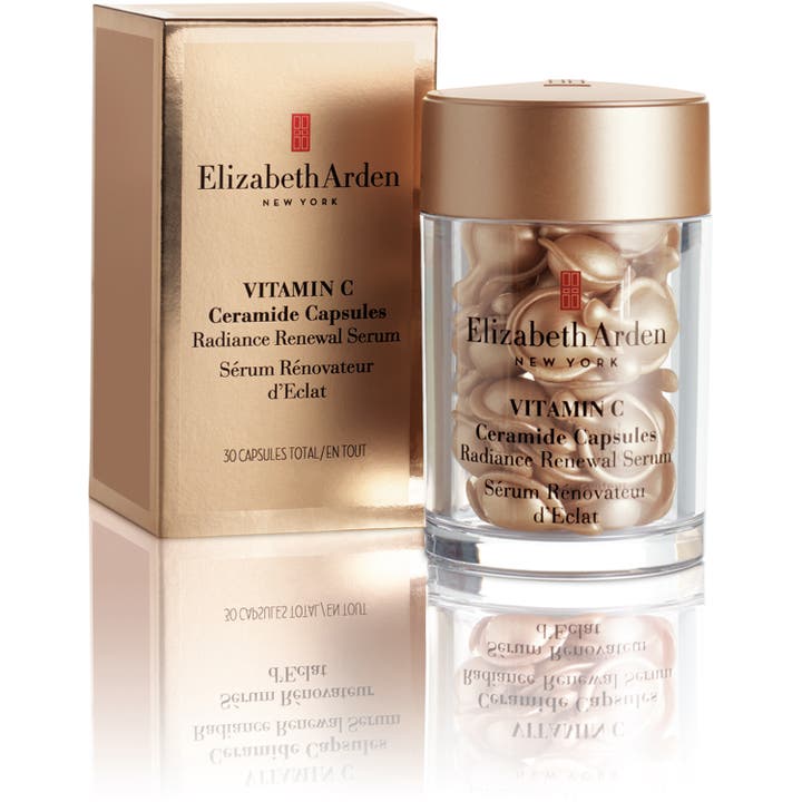 Elizabeth Arden Vitamin C Ceramide Capsules 30 st lystergivande serum i guldfärgad burk och ask