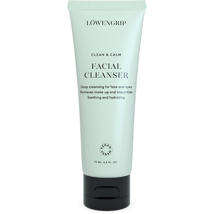 Löwengrip Clean & Calm Facial Cleanser 75 ml clean and calm mild ansiktsrengöring i ljust mintgrön tub med svart lock