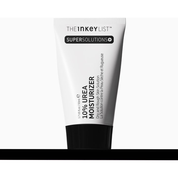 The INKEY List Urea 10% Moisturizer 50 ml ansiktskräm för torr hud visar en fyllig, krämig och vit textur.