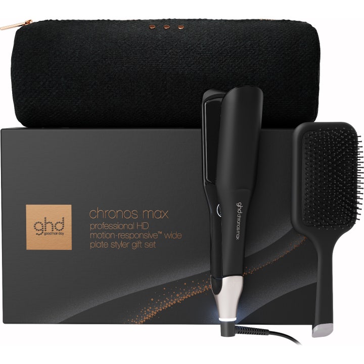 Chronos Max - Wide Plate Hair Straightener - Festive Gift Set in Black
