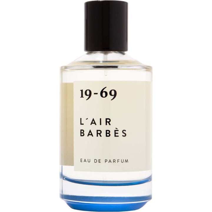 19-69 L'Air Barbès 100 ml Eau de Parfum i genomskinlig glasflaska med blå botten och svart kork