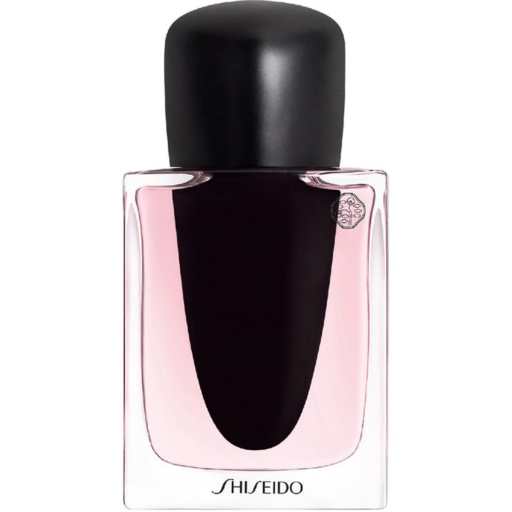 Shiseido Ginza Eau de Parfum 30 ml asiatisk blommig parfym i en glasflaska med rosa vätska och svart inre detalj