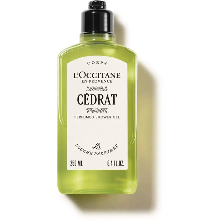 L'Occitane Homme Eau de Cedrat Shower Gel 250 ml uppfriskande duschgel som ger energi i grön flaska med silverkork.