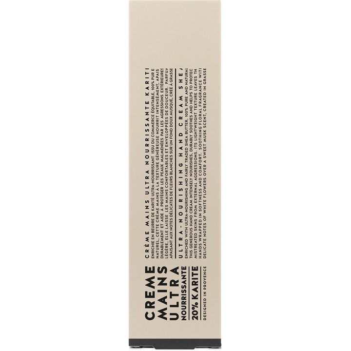 Compagnie de Provence Hand Cream 100 ml återfuktande karitékräm i beige ytterförpackning med texten 20% Karité.