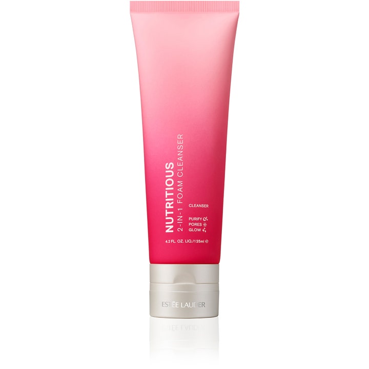 Estée Lauder Nutritious 2-in-1 Foam Cleanser 125 ml 2-i-1 skumrengöring ger djuprengöring ansikte glow i rosa tub