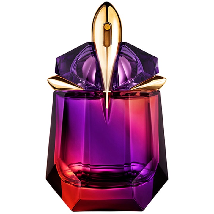 Mugler Alien Hypersense 30 ml parfym dam i facetterad lila och röd glasflaska med detaljer i guld