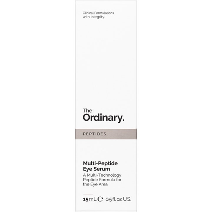 The Ordinary Multi-Peptide Eye Serum 15 ml peptid ögonserum i vit ytterförpackning med grått fält