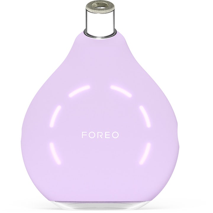 Foreo KIWI derma 1 st exfolierande ansiktsverktyg i lila droppformad design med silvertopp för lyster