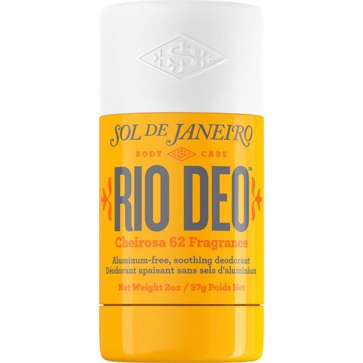 Sol de Janeiro Rio Deo 57g naturlig deodorant utan aluminium med parfymen Cheirosa 62 i gul hylsa och vitt lock