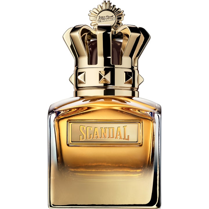 Jean Paul Gaultier Scandal Absolu Him 50ml intensiv herrparfym i guldglänsande glasflaska med en pampig guldkrona