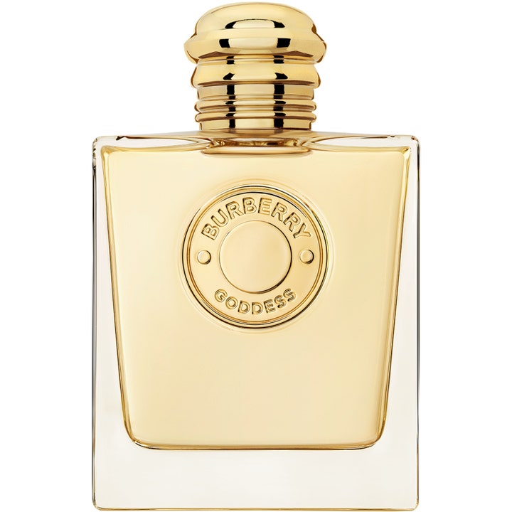 Burberry Goddess Eau de Parfum 100 ml bärnstensdoft dam i fyrkantig glasflaska med guldmedaljong och lock