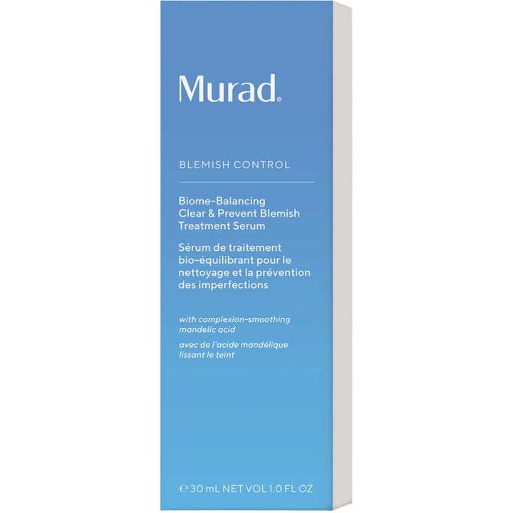 Murad Biome-Balancing Clear & Prevent Blemish Treatment Serum 30 ml aknebehandling balansera huden i blå ytterbox