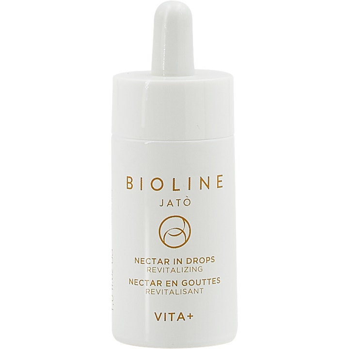 Bioline Jatò Vita+ Nectar In Drops 30 ml närande serum mogen hud i vit flaska med guldtext och pipett