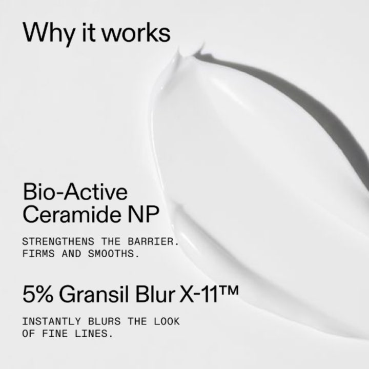 The INKEY List Bio-Active Ceramide Moisturizer 50 ml bioaktiv ceramid ansiktskräm med fyllig vit textur