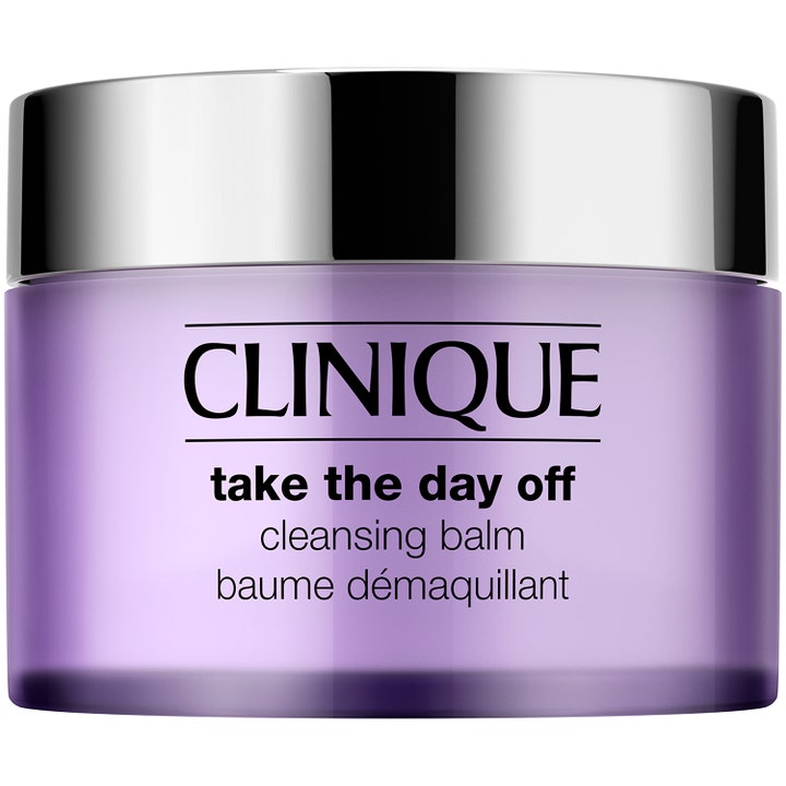 Clinique Take The Day Off 125 ml clinique ansiktsrengöring balm i lila burk med silverlock som effektivt löser upp smink