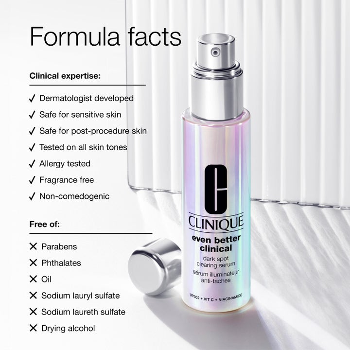 Clinique Even Better Dark Spot Clearing Serum 30 ml serum mot mörka fläckar i skimrande flaska med vitamin C och niacinamid