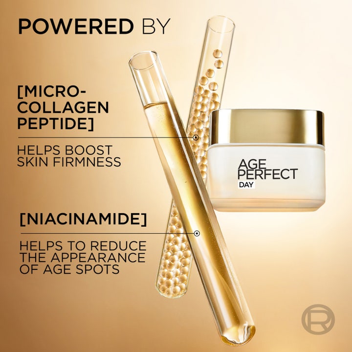 L'Oréal Paris Age Perfect Day Cream 50 ml anti-aging dagkräm för mogen hud i en hudvårdsrutin med natt- och ögonkräm.