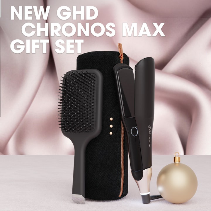 Chronos Max - Wide Plate Hair Straightener - Festive Gift Set in Black