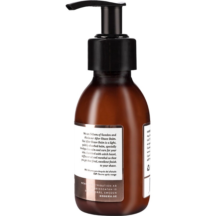 Nõberu Stockholm Face & After Shave Balm Tobacco Vanilla 50 ml lugnande after shave i brun flaska med svart pump