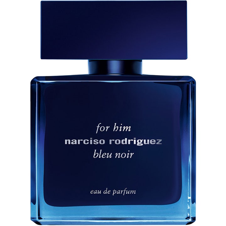 Narciso Rodriguez For Him Bleu Noir 50 ml maskulin eau de parfum herr i en mörkblå glasflaska med rektangulär kork