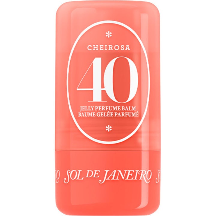 Sol de Janeiro Cheirosa '40 Jelly Perfume Balm 4 g parfymstick som ger parfym i en korallrosa hylsa med vit dekor