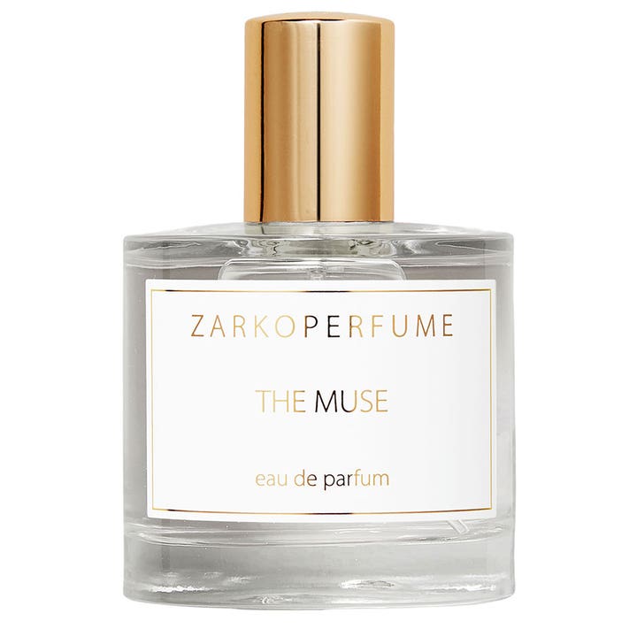 Zarkoperfume The Muse 50 ml Eau de Parfum som ger en ren känsla i genomskinlig glasflaska med guldfärgad kork